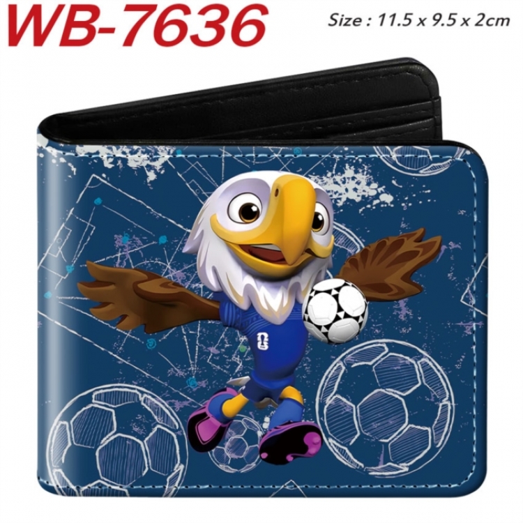 Clutch Animation color PU leather half fold wallet 11.5X9X2CM