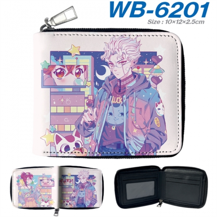 DANDADAN Anime color short full zip folding wallet 10x12x2.5cm