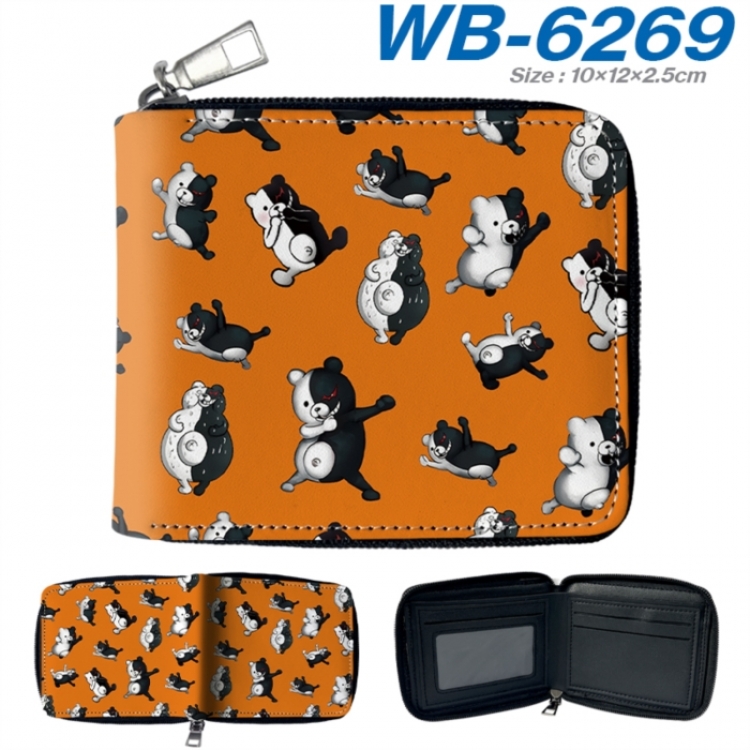Dangan-Ronpa Anime color short full zip folding wallet 10x12x2.5cm