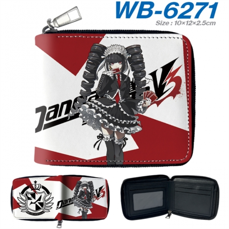 Dangan-Ronpa Anime color short full zip folding wallet 10x12x2.5cm