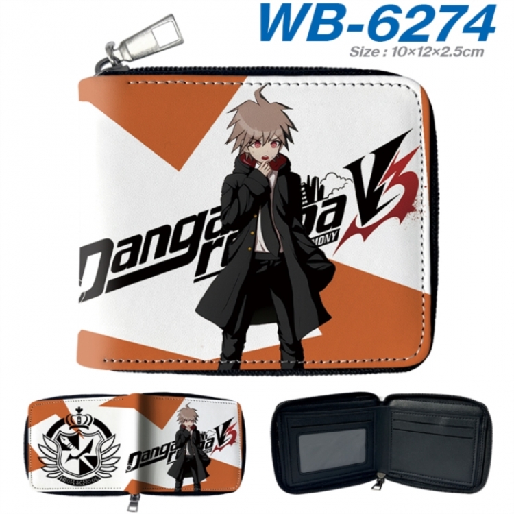 Dangan-Ronpa Anime color short full zip folding wallet 10x12x2.5cm