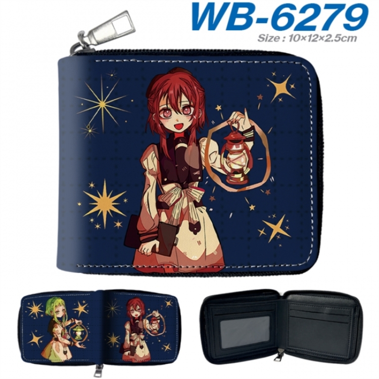 Toilet-bound Hanako-kun Anime color short full zip folding wallet 10x12x2.5cm
