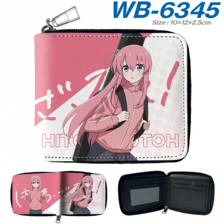 BOCCHI THE ROCK! Anime color short full zip folding wallet 10x12x2.5cm
