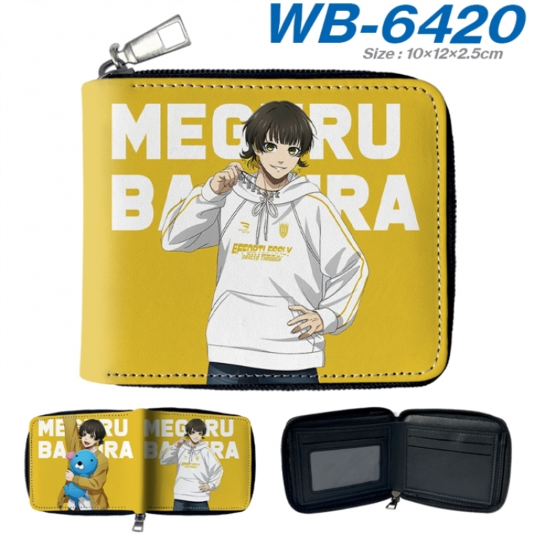 BLUE LOCK Anime color short full zip folding wallet 10x12x2.5cm