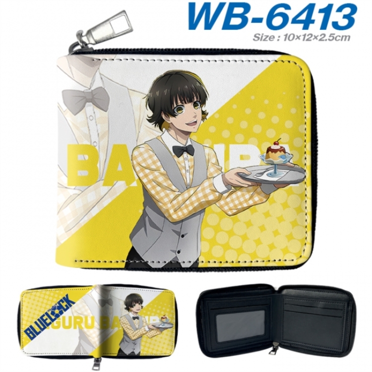 BLUE LOCK Anime color short full zip folding wallet 10x12x2.5cm