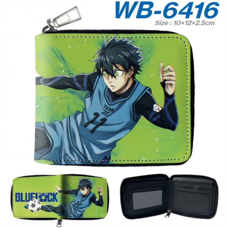 BLUE LOCK Anime color short full zip folding wallet 10x12x2.5cm