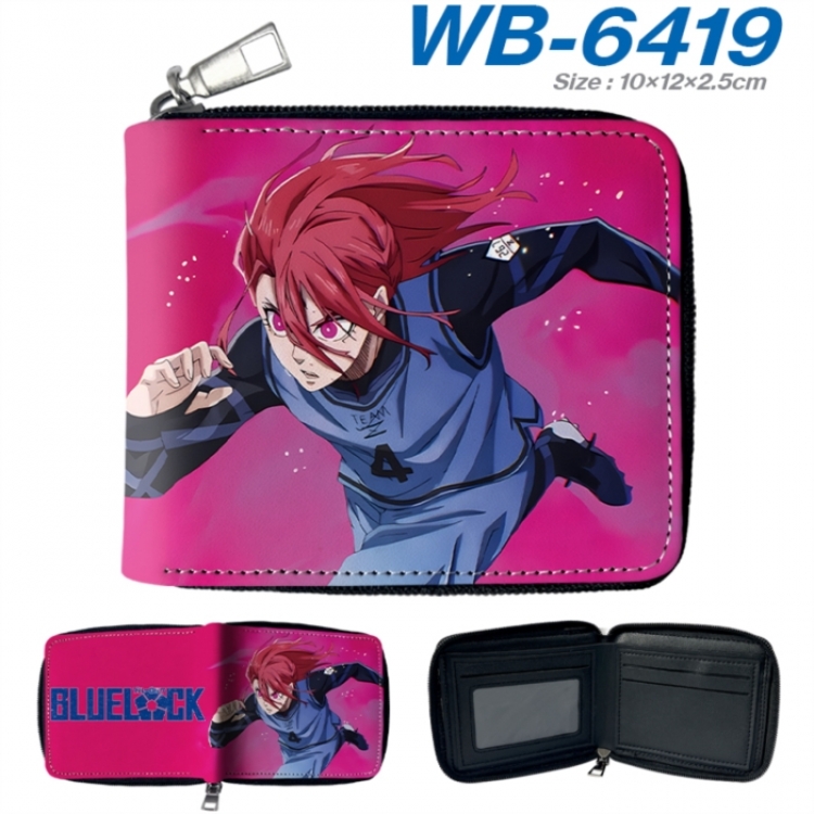 BLUE LOCK Anime color short full zip folding wallet 10x12x2.5cm