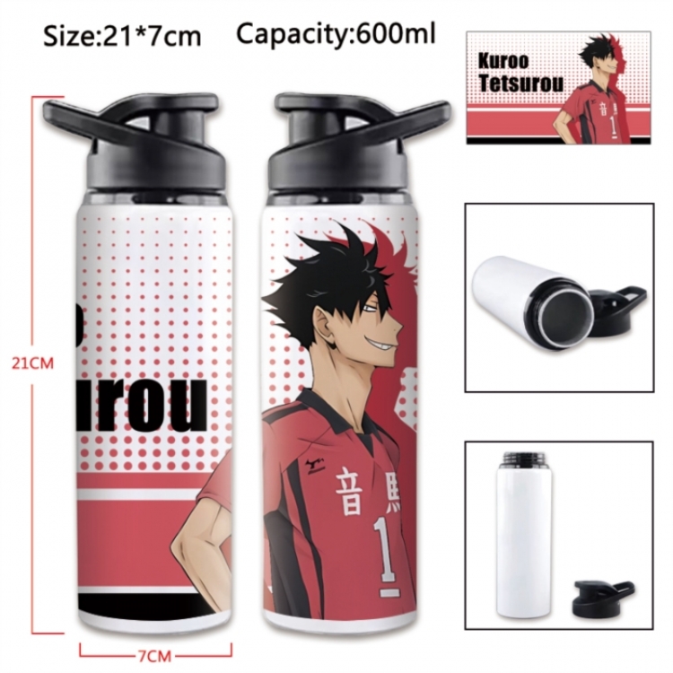 Haikyuu!! Anime Printed Outdoor Sports Water Bottle 600ml 21x7cm
