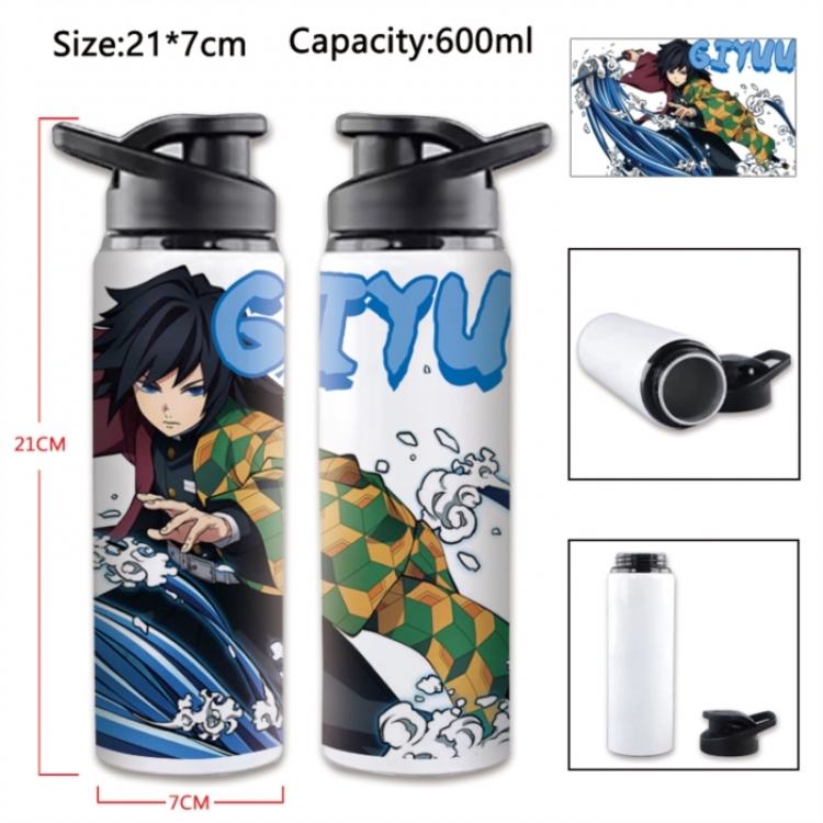 Demon Slayer Kimets Anime Printed Outdoor Sports Water Bottle 600ml 21x7cm