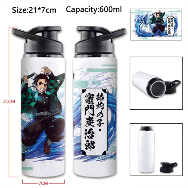 Demon Slayer Kimets Anime Printed Outdoor Sports Water Bottle 600ml 21x7cm
