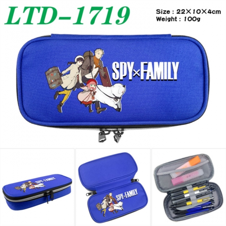 SPY×FAMILY Anime Waterproof canvas zipper clamshell pencil case pencil case 22x10x4cm