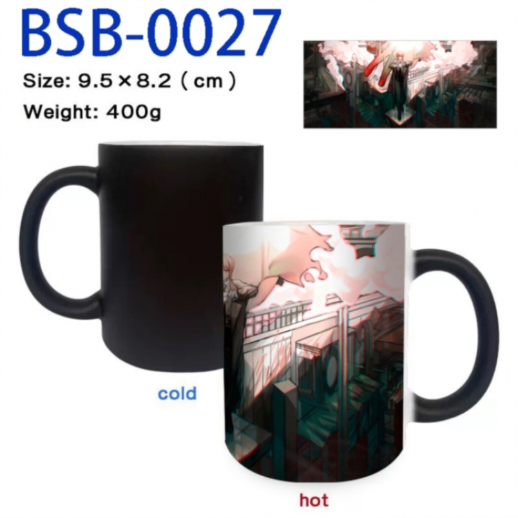 Chainsaw Man Anime peripherals color changing ceramic cup tea cup mug 9.5X8.2cm