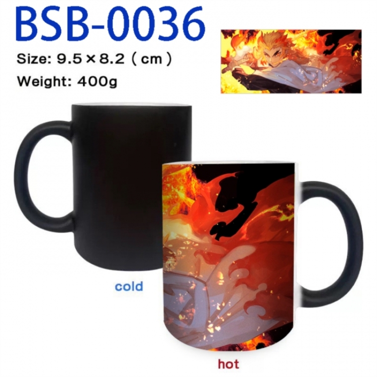 Demon Slayer Kimets Anime peripherals color changing ceramic cup tea cup mug 9.5X8.2cm
