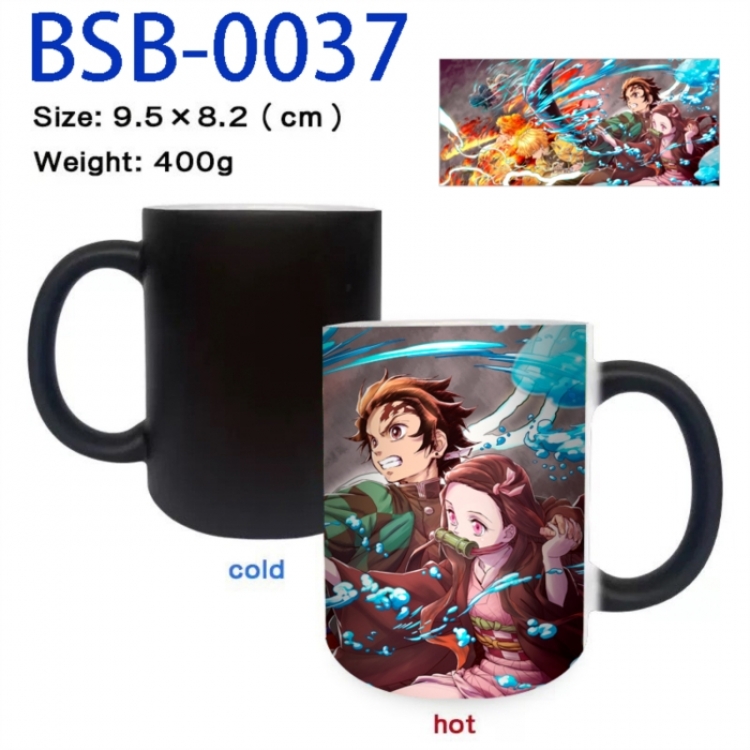 Demon Slayer Kimets Anime peripherals color changing ceramic cup tea cup mug 9.5X8.2cm