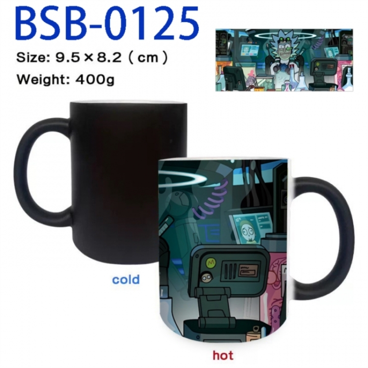 Rick and Morty Anime peripherals color changing ceramic cup tea cup mug 9.5X8.2cm