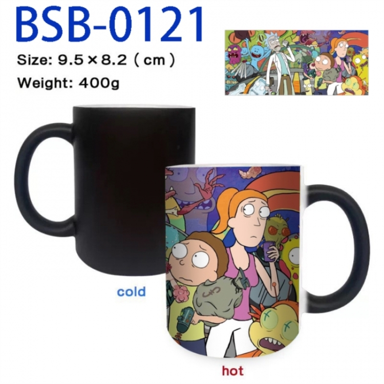 Rick and Morty Anime peripherals color changing ceramic cup tea cup mug 9.5X8.2cm