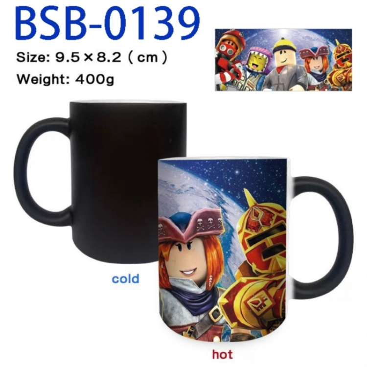 Roblox Anime peripherals color changing ceramic cup tea cup mug 9.5X8.2cm