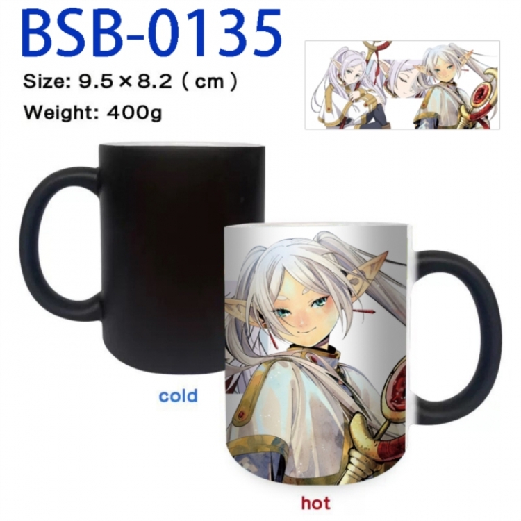 Frieren: Beyond Journey's Anime peripherals color changing ceramic cup tea cup mug 9.5X8.2cm