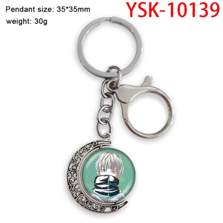 Jujutsu Kaisen Anime double-sided crystal rotating gemstone keychain pendant price for 5 pcs