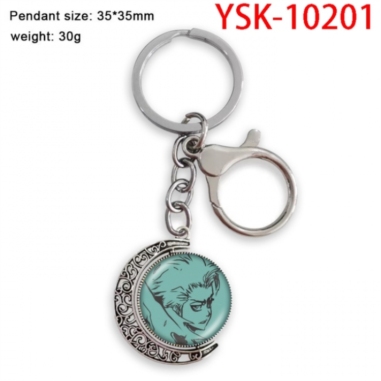 Bleach Anime double-sided crystal rotating gemstone keychain pendant price for 5 pcs