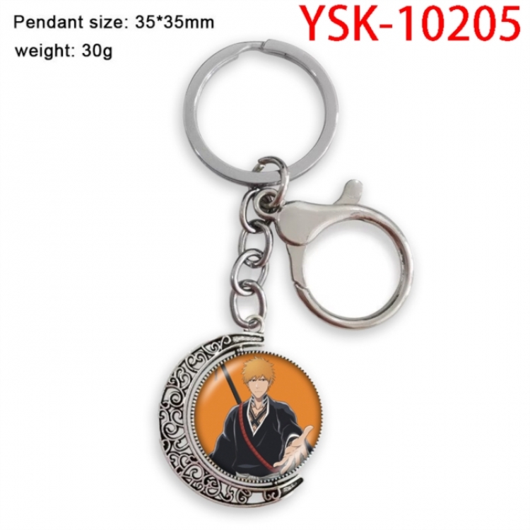 Bleach Anime double-sided crystal rotating gemstone keychain pendant price for 5 pcs