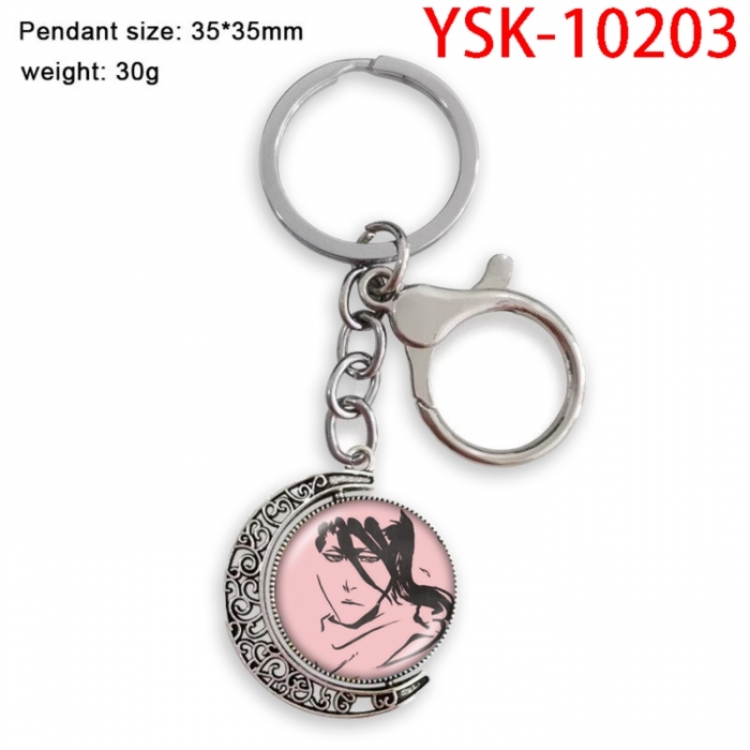 Bleach Anime double-sided crystal rotating gemstone keychain pendant price for 5 pcs