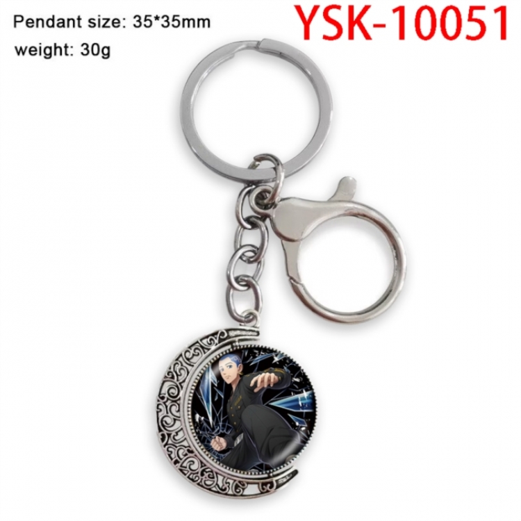 Tokyo Revengers Anime double-sided crystal rotating gemstone keychain pendant price for 5 pcs