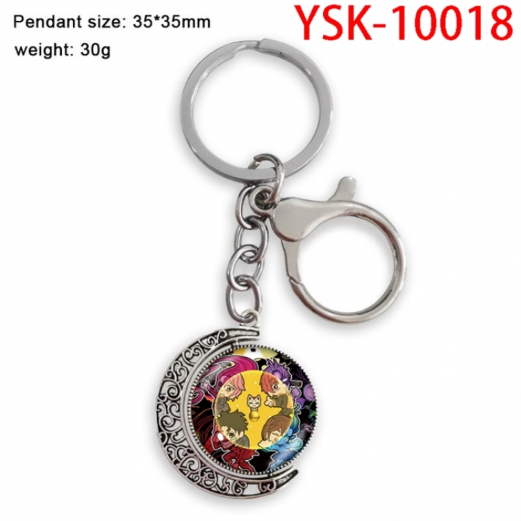DANDADAN Anime double-sided crystal rotating gemstone keychain pendant price for 5 pcs