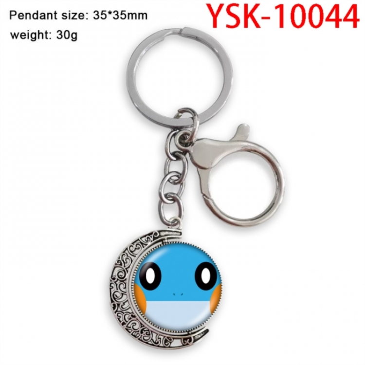 Pokemon Anime double-sided crystal rotating gemstone keychain pendant price for 5 pcs