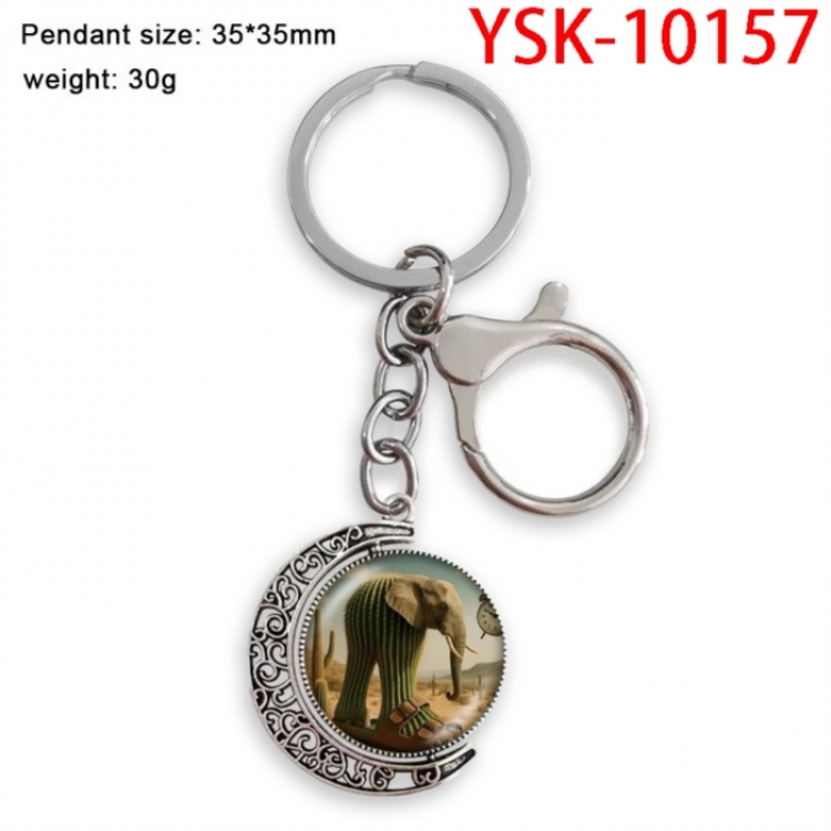 Italian Brainrot  Anime double-sided crystal rotating gemstone keychain pendant price for 5 pcs