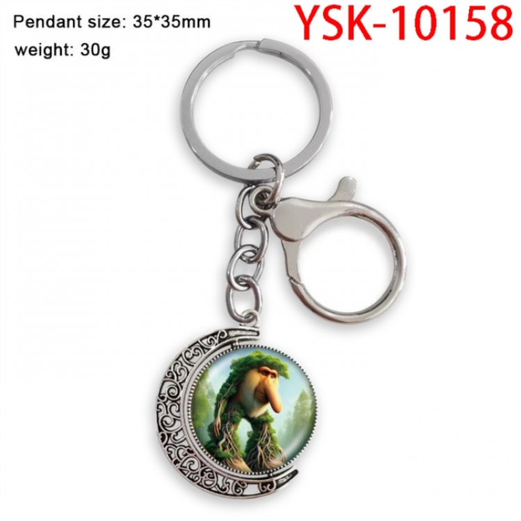 Italian Brainrot  Anime double-sided crystal rotating gemstone keychain pendant price for 5 pcs