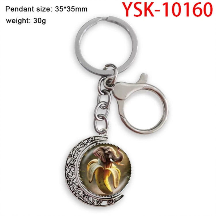 Italian Brainrot  Anime double-sided crystal rotating gemstone keychain pendant price for 5 pcs