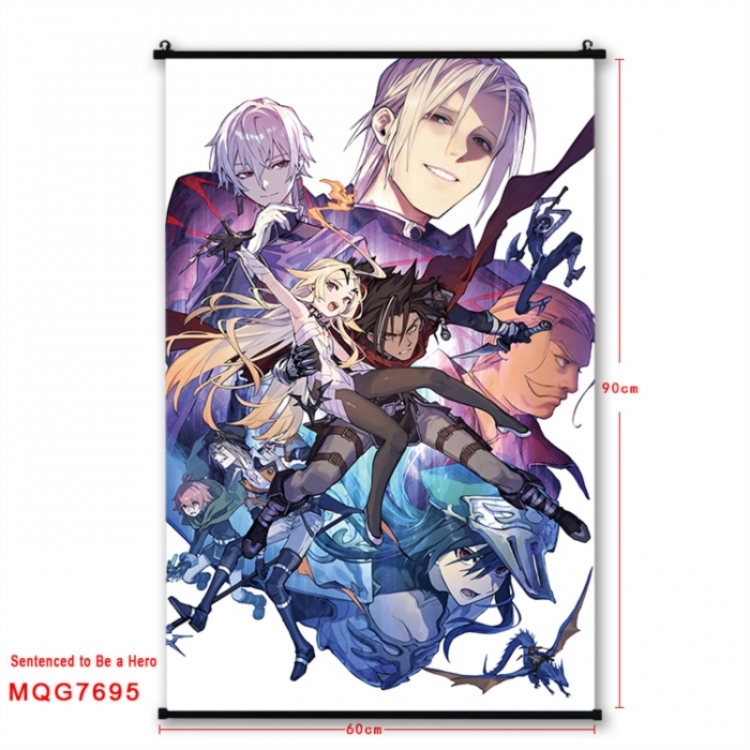 Punish the Brave Anime black Plastic rod Cloth painting Satin cloth Wall Scroll 60X90CM 
