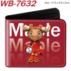 Clutch Animation color PU leather half fold wallet 11.5X9X2CM