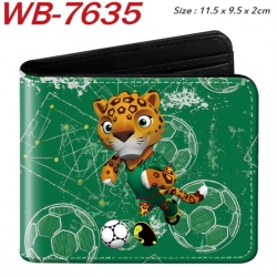 Clutch Animation color PU leather half fold wallet 11.5X9X2CM