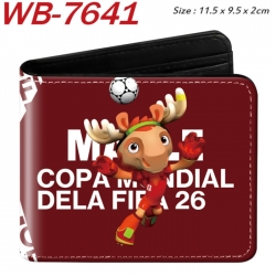 Clutch Animation color PU leather half fold wallet 11.5X9X2CM