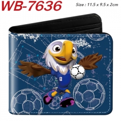 Clutch Animation color PU leather half fold wallet 11.5X9X2CM