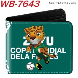 Clutch Animation color PU leather half fold wallet 11.5X9X2CM