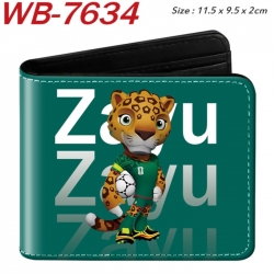 Clutch Animation color PU leather half fold wallet 11.5X9X2CM
