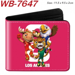 Clutch Animation color PU leather half fold wallet 11.5X9X2CM