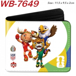 Clutch Animation color PU leather half fold wallet 11.5X9X2CM