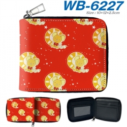 Card Captor Sakura Anime color short full zip folding wallet 10x12x2.5cm