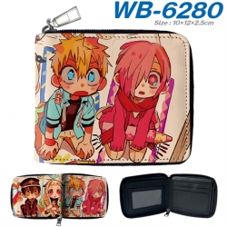 Toilet-bound Hanako-kun Anime color short full zip folding wallet 10x12x2.5cm