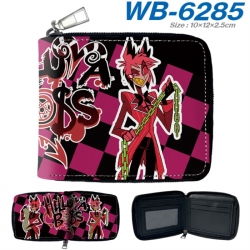 Hazbin Hotel Anime color short full zip folding wallet 10x12x2.5cm
