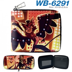 Hazbin Hotel Anime color short full zip folding wallet 10x12x2.5cm