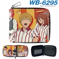 Chainsaw Man Anime color short full zip folding wallet 10x12x2.5cm