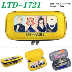 SPY&times;FAMILY Anime Waterproof canvas zipper clamshell pencil case pencil case 22x10x4cm
