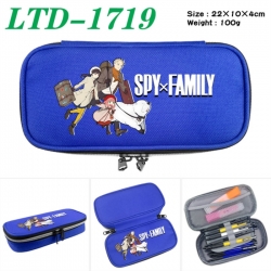 SPY&times;FAMILY Anime Waterproof canvas zipper clamshell pencil case pencil case 22x10x4cm