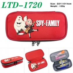 SPY&times;FAMILY Anime Waterproof canvas zipper clamshell pencil case pencil case 22x10x4cm