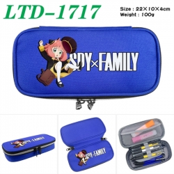 SPY&times;FAMILY Anime Waterproof canvas zipper clamshell pencil case pencil case 22x10x4cm